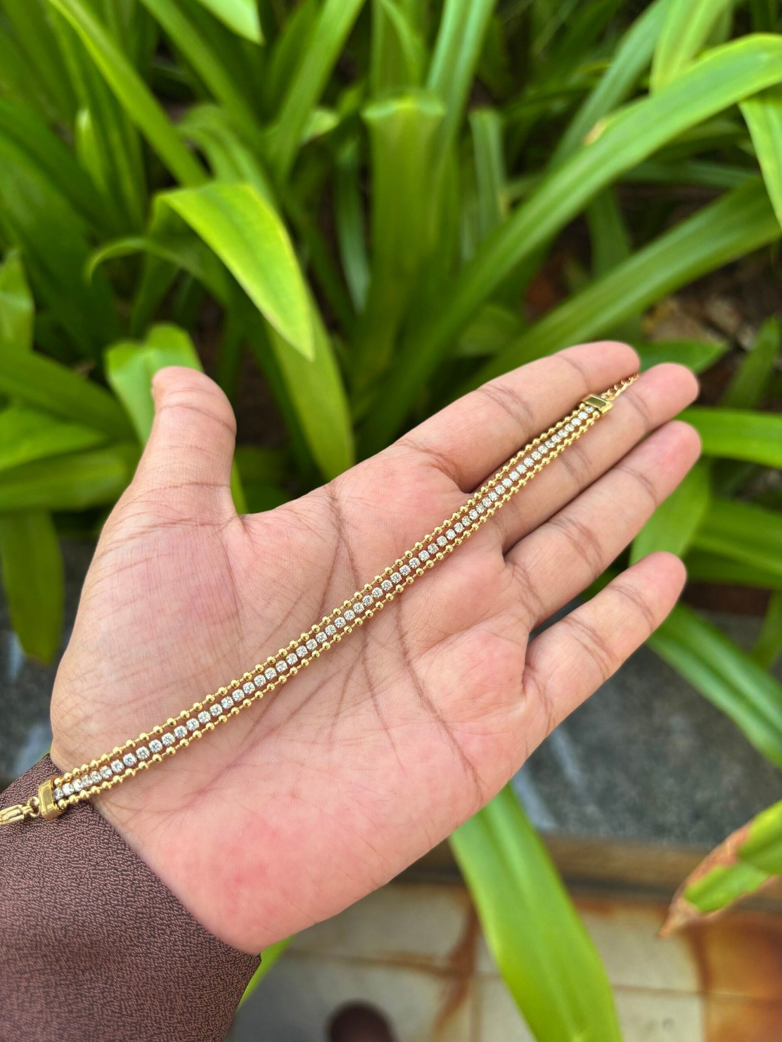 img_5787 Beautiful 3 Layer Golden Bracelet 🌸 1861 - Image 1