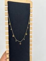 Elegant Snowflake Golden Necklace 🌸 1866 - Image 3