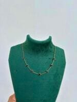 Beautiful Black Stone Golden Necklace 🌸 1867 - Image 4