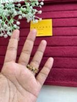 Beautiful multicolour leaf design stainless steel Adjustable Ring✨