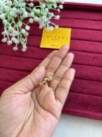 Beautiful multicolour leaf design stainless steel Adjustable Ring✨ - Image 2