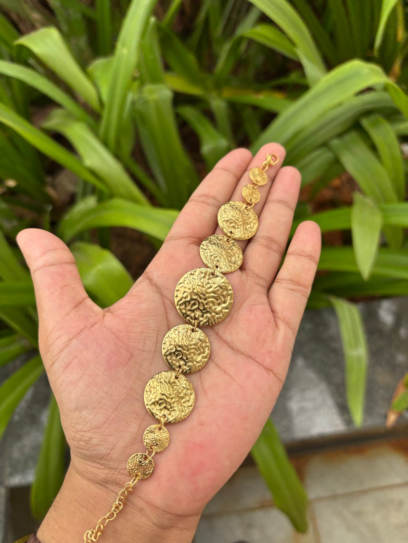 img_5224 Beautiful Golden statement Bracelet π - Image 1