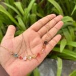 Beautiful Multicolour Golden Necklace 🌸 1895