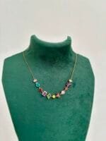 Beautiful Multicolour Golden Necklace 🌸 1895 - Image 2