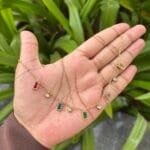 Beautiful Multicolour Rectangular Charm Necklace 🌸 1875