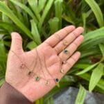 Beautiful Multicolour Oval Golden Necklace 🌸 1876