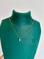 Beautiful double layer white stone Golden Necklace 😍