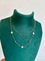 Beautiful Double layer flower design Golden Necklace 😍 - Image 2