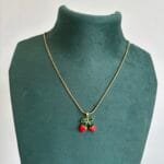 Beautiful strawberry design Golden Necklace🍓1902