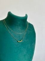 Beautiful thin design double layer Golden Necklace 😍 - Image 2