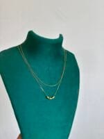 Beautiful thin design double layer Golden Necklace 😍 - Image 4