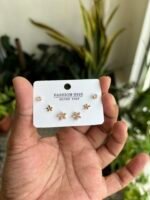 Beautiful Rosegold flower design Earrings Combo set🌸