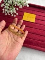 Beautiful no stone design Golden Open bangle😍1906 - Image 3