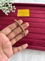 Beautiful circle stone design Golden Open bangle 😍1926 - Image 2