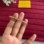 Beautiful circle stone design Golden Open bangle 😍1926