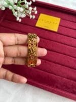 Beautiful leaf design Golden Open bangle😍1932 - Image 2