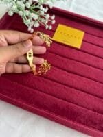 Beautiful leaf design Golden Open bangle😍1934 - Image 4