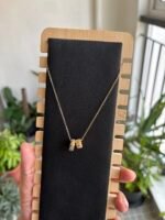 Beautiful Two Circle Golden Necklace 🌸 1965 - Image 3