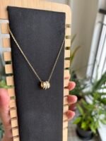 Beautiful Three Circle Golden Necklace 🌸 1966 - Image 2