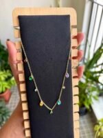 Beautiful Multicolour Charm Golden Necklace 🌸 1964