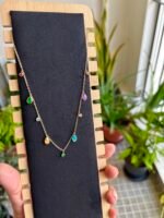 Beautiful Multicolour Charm Golden Necklace 🌸 1964 - Image 2