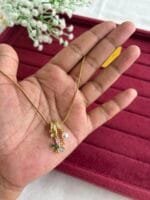 Beautiful multicolour Golden Necklace✨ - Image 2