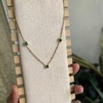 Beautiful Emerald stone Golden Necklace✨