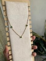 Beautiful Emerald stone Golden Necklace✨