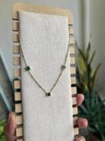 Beautiful Emerald stone Golden Necklace✨ - Image 2