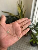 Beautiful Emerald stone Golden Necklace✨ - Image 3
