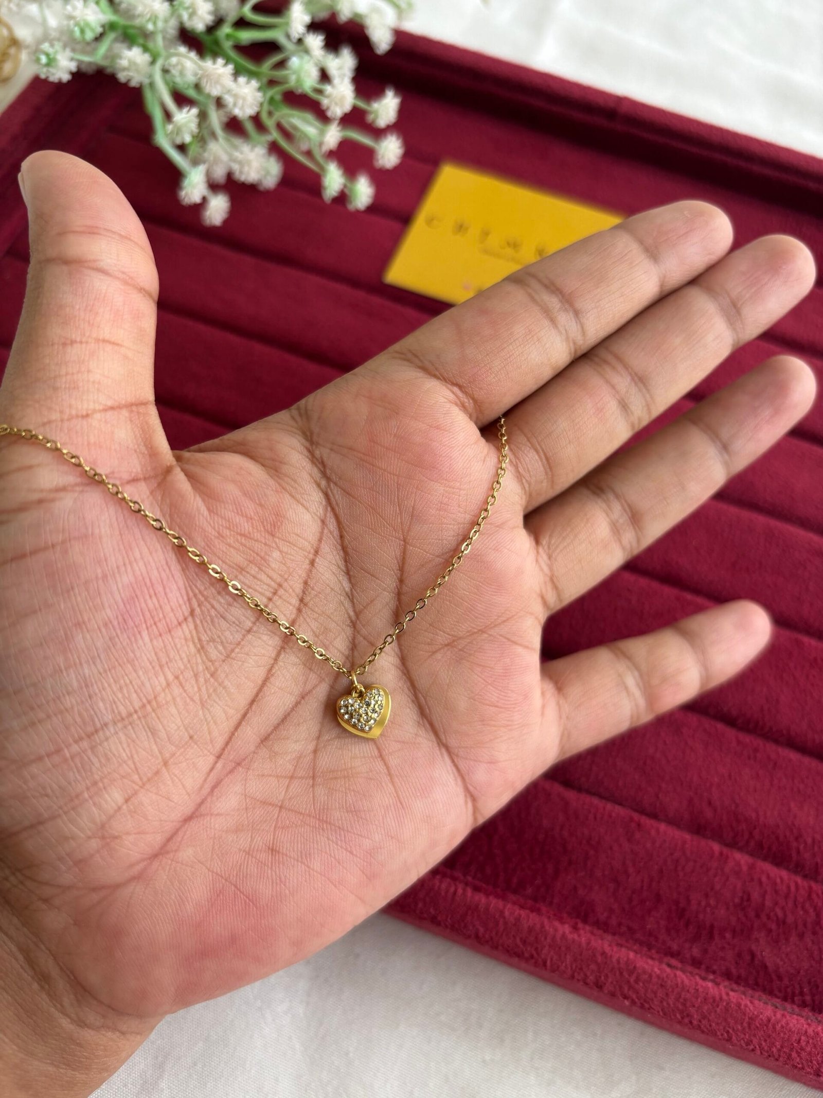 img_6591-2 Beautiful Heart design Golden Necklace♥️ - Image 1