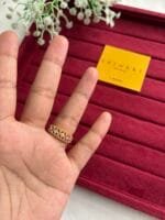 Beautiful Ad stone Golden Adjustable Ring ✨ 2040
