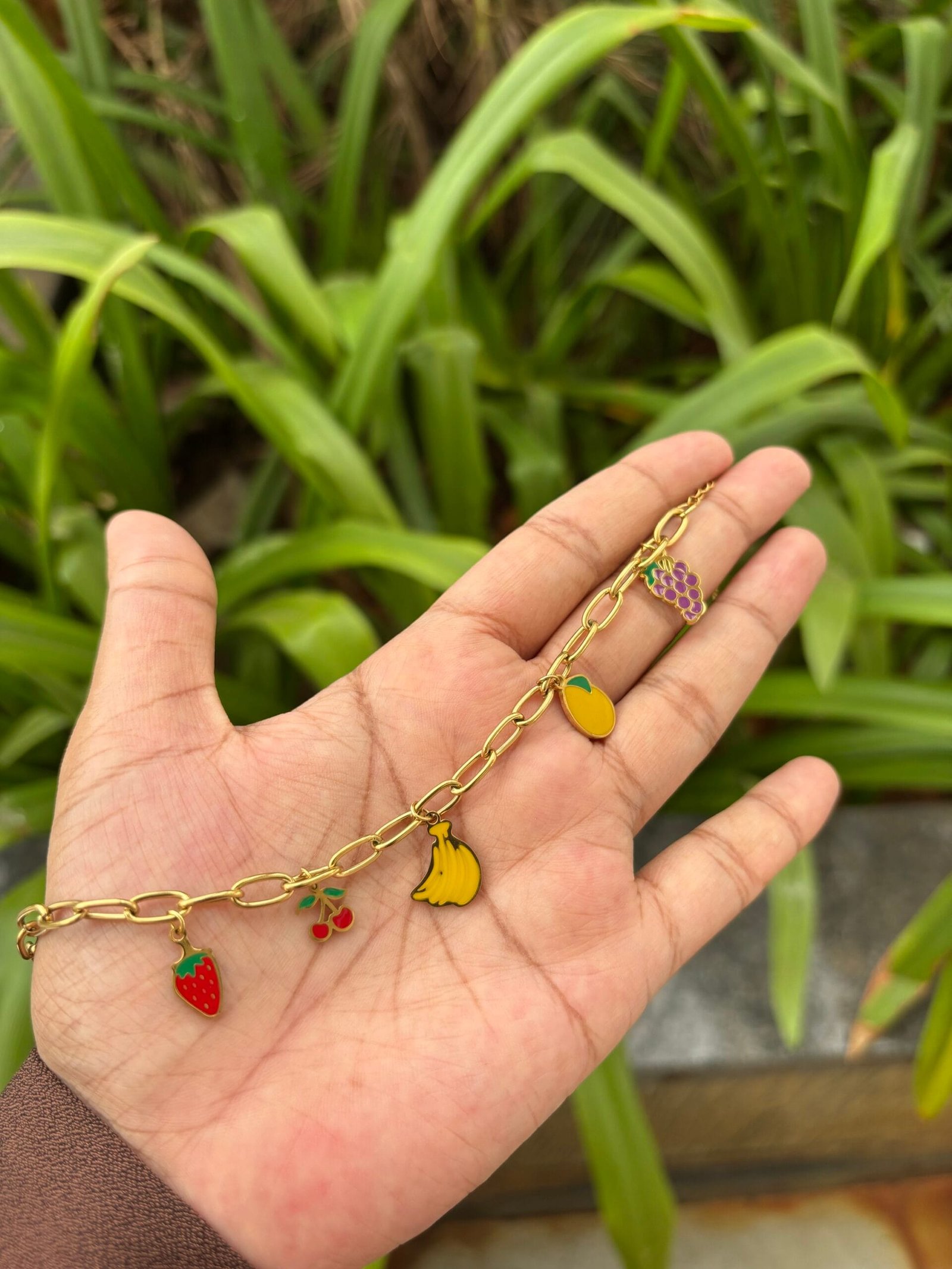 img_5254 Beautiful fruit charm bracelet 🍓🍒🍇🍋2015 - Image 1
