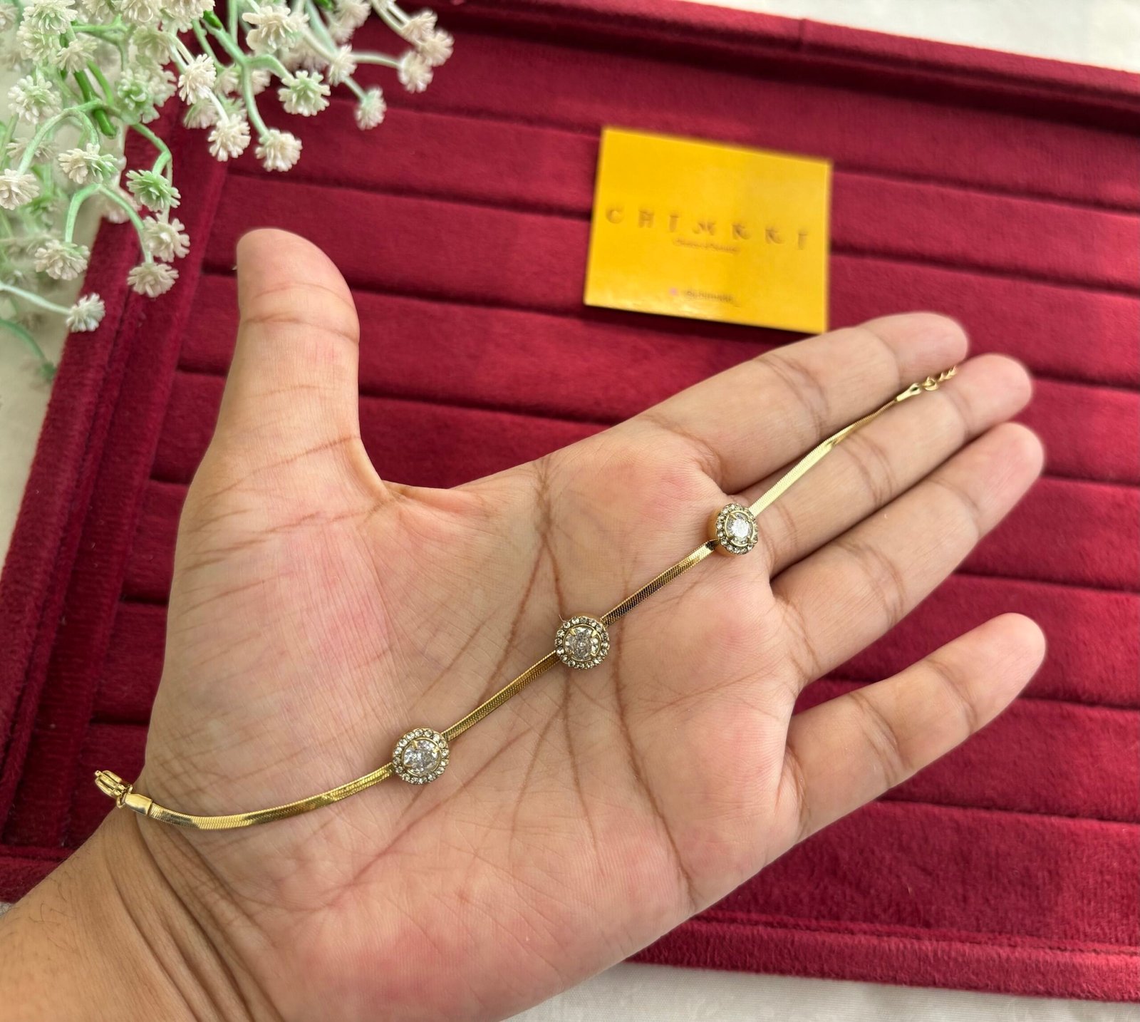 img_9454 Beautiful circle design Golden bracelet✨ - Image 1