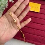 Beautiful Leaf design multicolour Golden bracelet ♥️