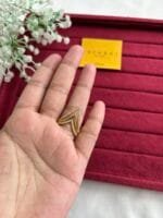 Beautiful Premium Golden V Ring 💍 2030 - Image 2
