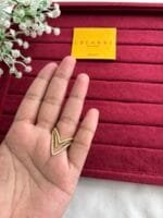 Beautiful Premium Golden V Ring 💍 2030