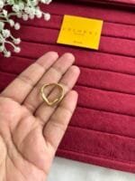 Beautiful Pretty Golden V Ring 💍 2029 - Image 3