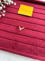 Beautiful Pretty Golden V Ring 💍 2028 - Image 3