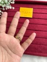 Beautiful Pretty Golden V Ring 💍 2026 - Image 2