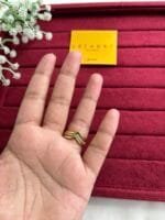 Beautiful Pretty Golden V Ring 💍 2025 - Image 2