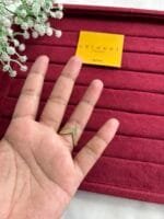 Beautiful Pretty Golden V Ring 💍 2024