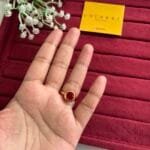 Beautiful Red circle Ad stone Adjustable Ring✨