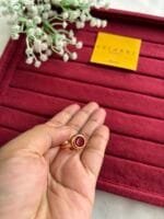 Beautiful Red circle Ad stone Adjustable Ring✨ - Image 3