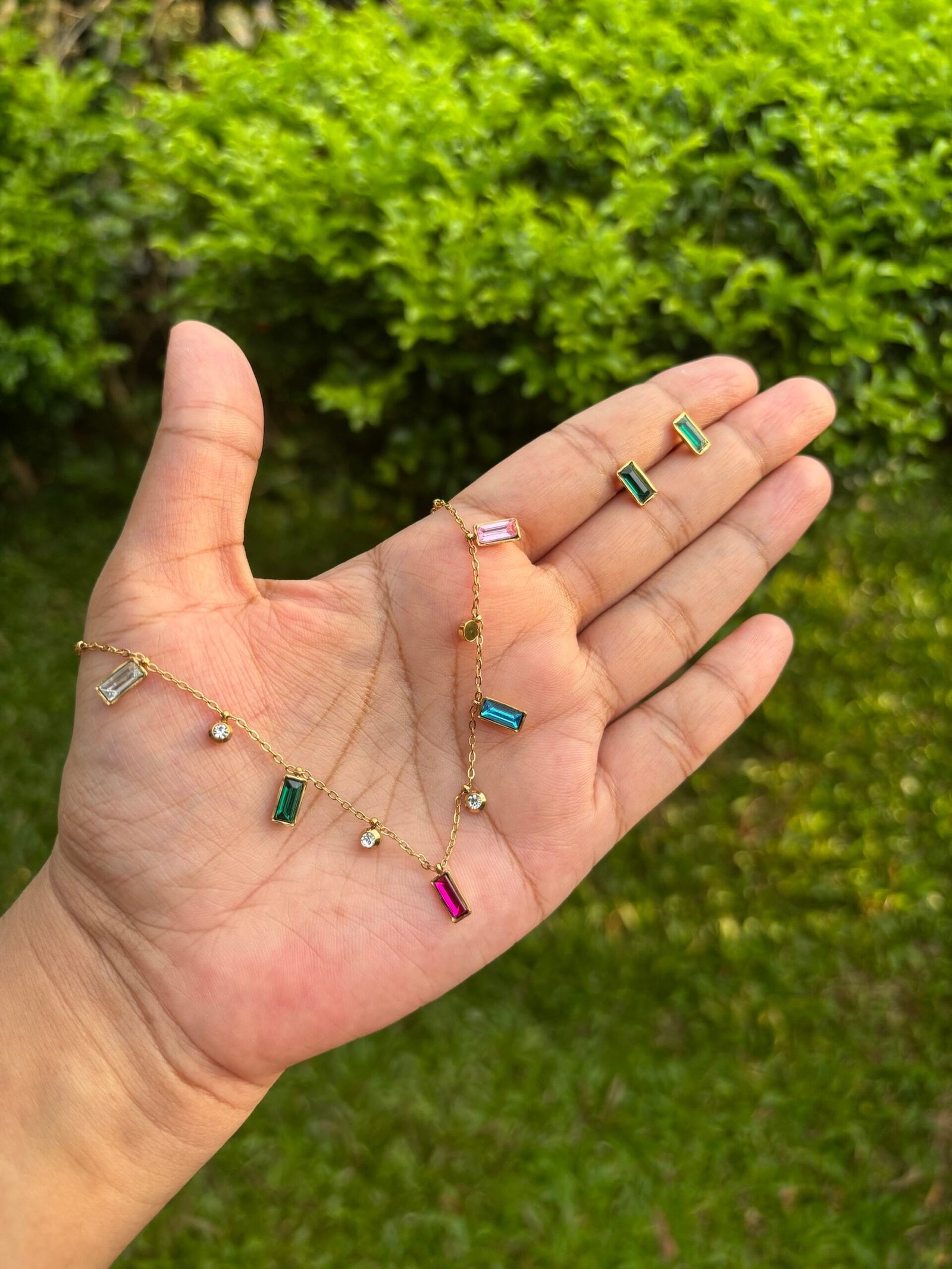img_0921 Beautiful multicolour pendant set😍 - Image 1