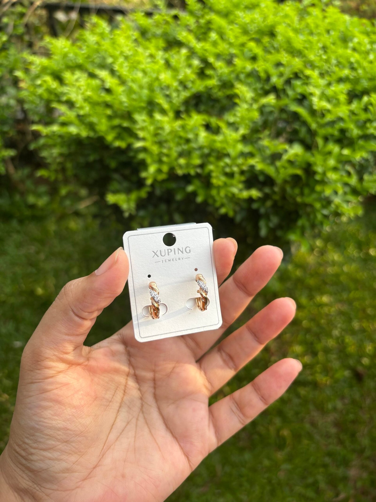 img_0928 Beautiful Bali Rosegold Earrings🌸Twisted design - Image 1