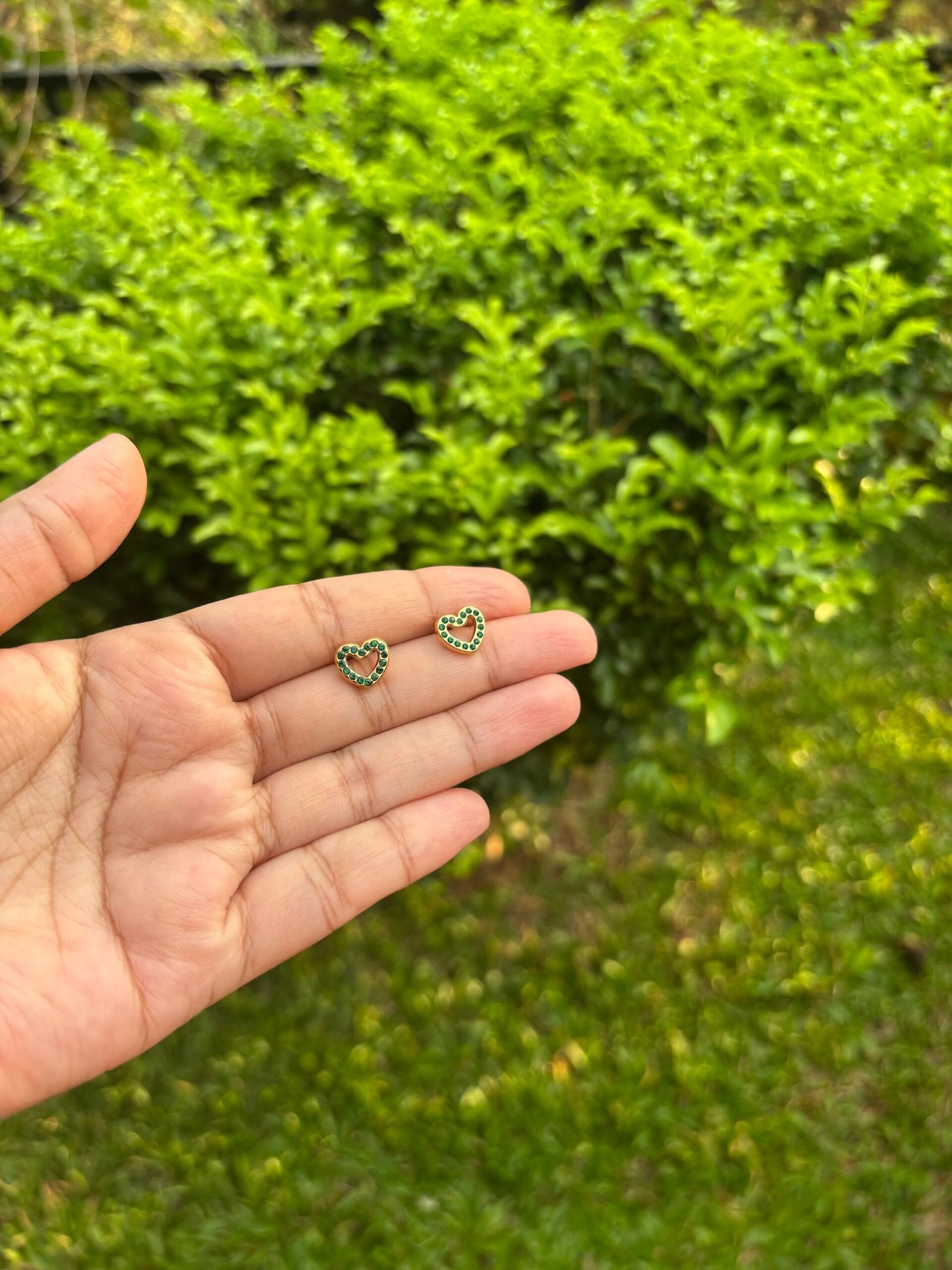 img_0959-2 Beautiful heart shape stone stud Earrings✨ - Image 1
