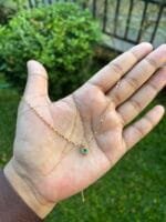 Beautiful circle design Green stone Necklace✨ - Image 2