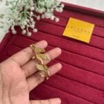 Beautiful Golden Leaf design Open Bangle♥️