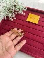 Beautiful Golden Leaf design Open Bangle♥️ - Image 3